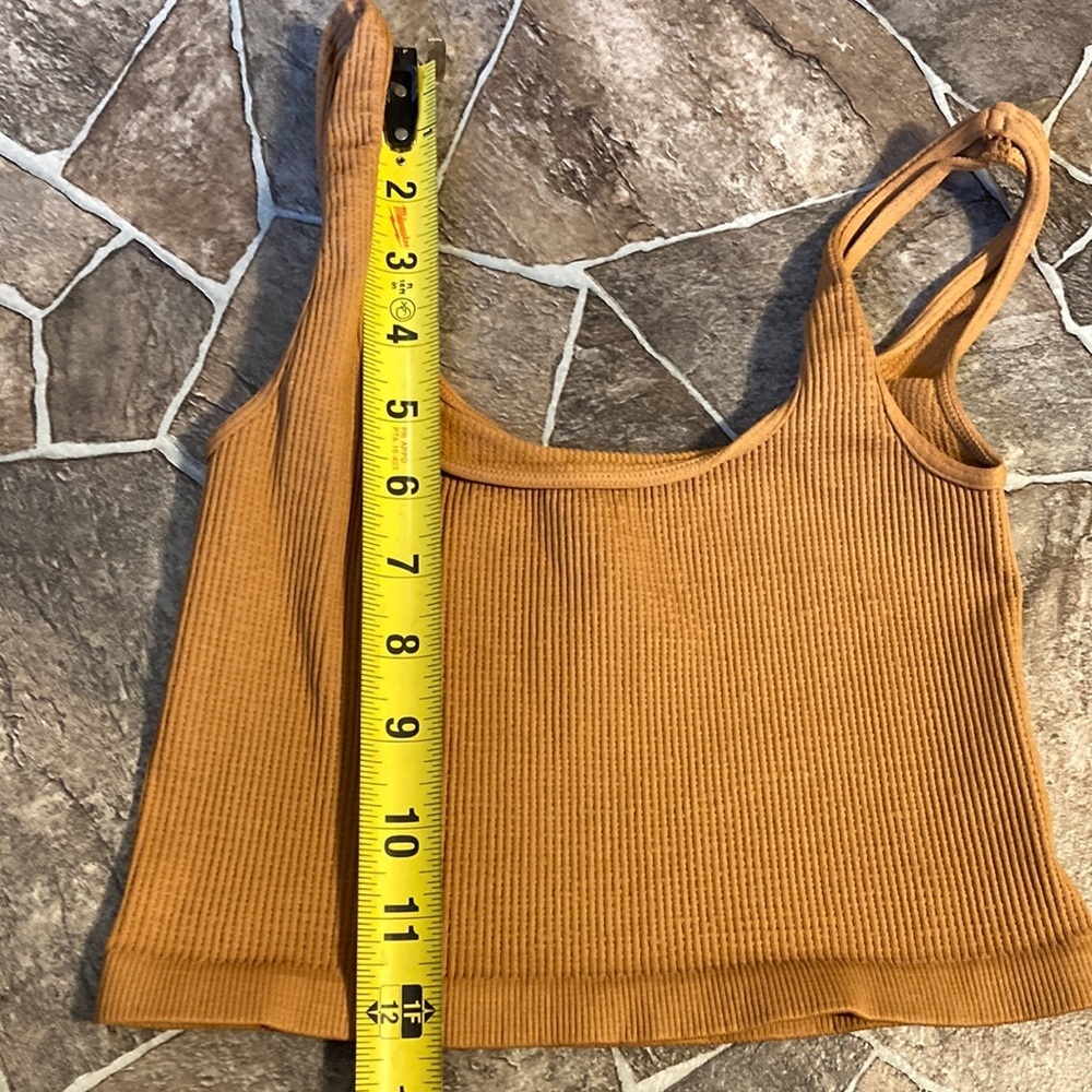NWOT Free People Movement Happiness Runs Square Neck Crop XS/S High Atlas - Picture 9 of 11